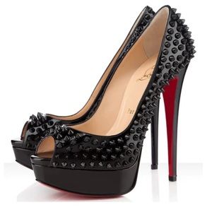 Christian Louboutin Lady Peep Spike Pumps, 150mm Heel, Size 39